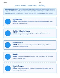 Arts Career Movement Exploration Cards