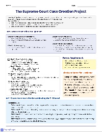 Supreme Court Case Creation Checklist