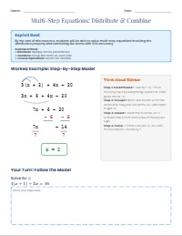 Mastering Multi-Step Equations with Algebraic Simplification