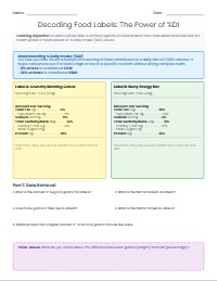 Analyzing Nutrition Labels and Daily Intake
