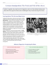 German Immigration to America: 1800s Journey