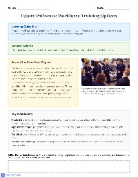 Workforce Programs After High School
