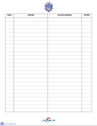 LRCH Accommodation Log