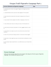 Oregon Trail Figurative Language Challenge