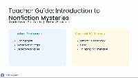 Introduction to Nonfiction Mysteries