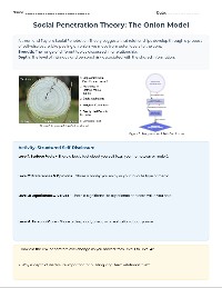 Social Penetration Self-Disclosure Activity