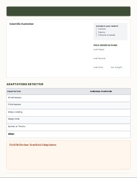 California Botanic Garden Field Investigation Packet