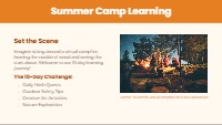 Summer Camp Adventures Daily Learning Journey