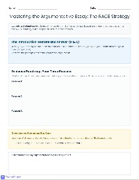 RACE Essay Writing Template