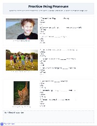 Pronouns Practice Worksheet