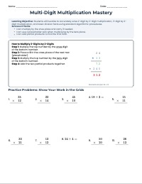 Mastering Multi-Digit Multiplication and Division