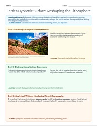 Dynamic Earth: Processes Shaping Our World