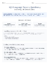 Critical Evaluation for AQA Language Paper 1