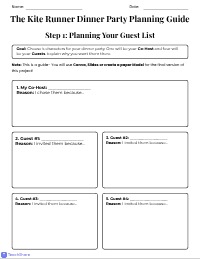Kite Runner Dinner Party Planning Guide