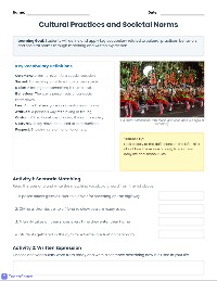 Exploring Cultural Values and Traditions