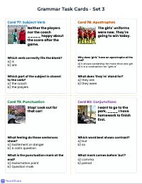 Interactive Reading Comprehension Task Cards