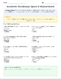 Academic Vocabulary Practice Worksheet