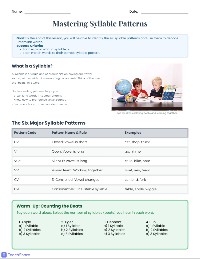 Six Syllable Patterns Decoder