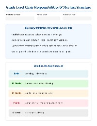 Grade Level Chair Responsibilities and Framework