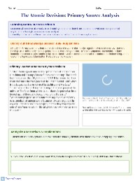 The Atomic Bomb V2 Debating Alternatives