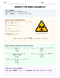 Safety in Life Science Research