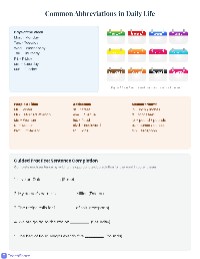 Mastering Abbreviations Practice