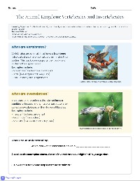 Animals Vertebrats i Invertebrats