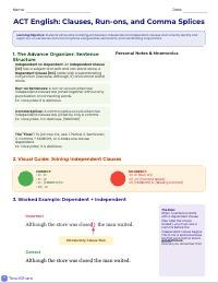 Mastering Comma Rules for ACT English