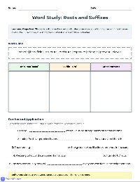 Latin Roots and Suffixes Practice