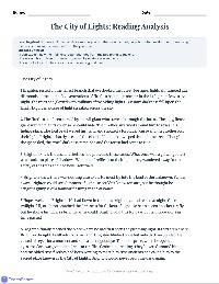 City of Lights Comprehension Assessment