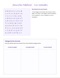 Spanish Vocabulary Builder Word Search Collection