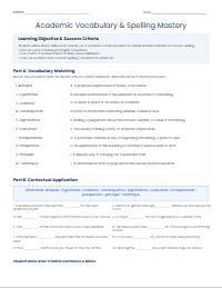 Mastering Vocabulary and Spelling Accuracy