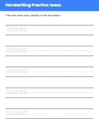 Handwriting Practice for Isaac