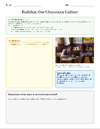 Building Our Classroom Culture