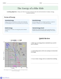 Energy Transformations in Cycling