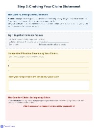 Lollipop CER Worksheet