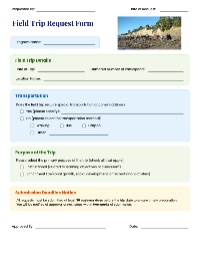 Field Trip Request Form