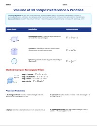 Mastering Volume of 3D Shapes