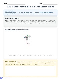 Winter Break Math Adventure
