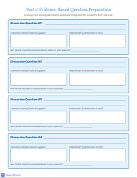 Socratic Seminar Preparation and Tracking Organizer