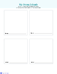 Ocean Animals Drawing Activity