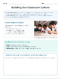 Building Our Classroom Culture