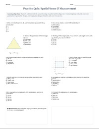 Spatial Sense Practice Quiz