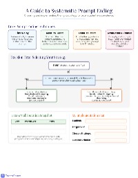 Guiding Student Independence through Prompting