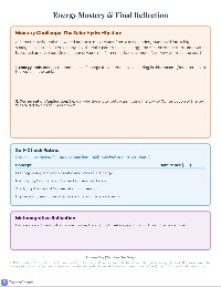Thermal Energy Investigation Packet