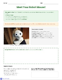 Code and Go Robot Mouse Introduction