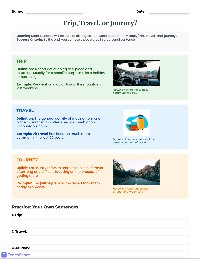 Mastering Travel Vocabulary: Trip, Travel, Journey