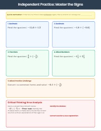 Dividing Negative Rational Numbers Practice