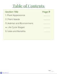 My Plant Research Report Booklet