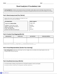 Academic Vocabulary and Comprehension Weekly Routine